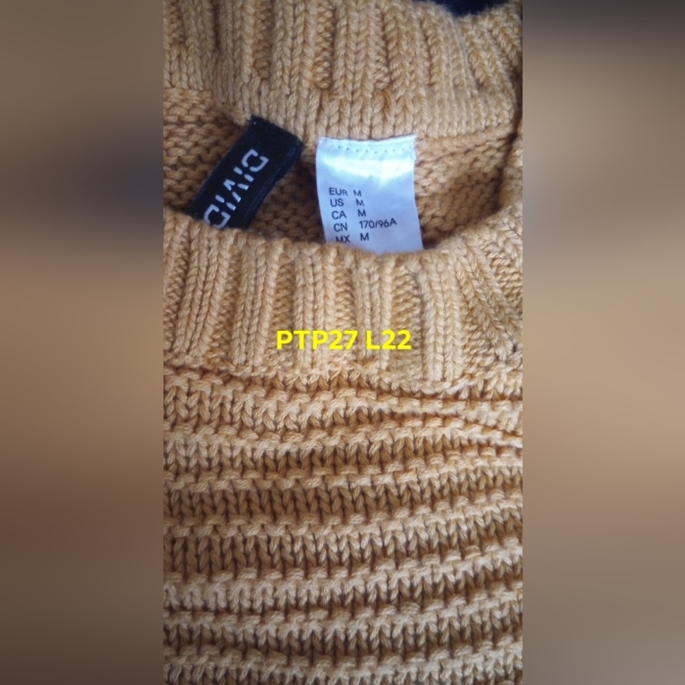 Medium Textured Cozy Mustard Sweater - Picture 6 of 6